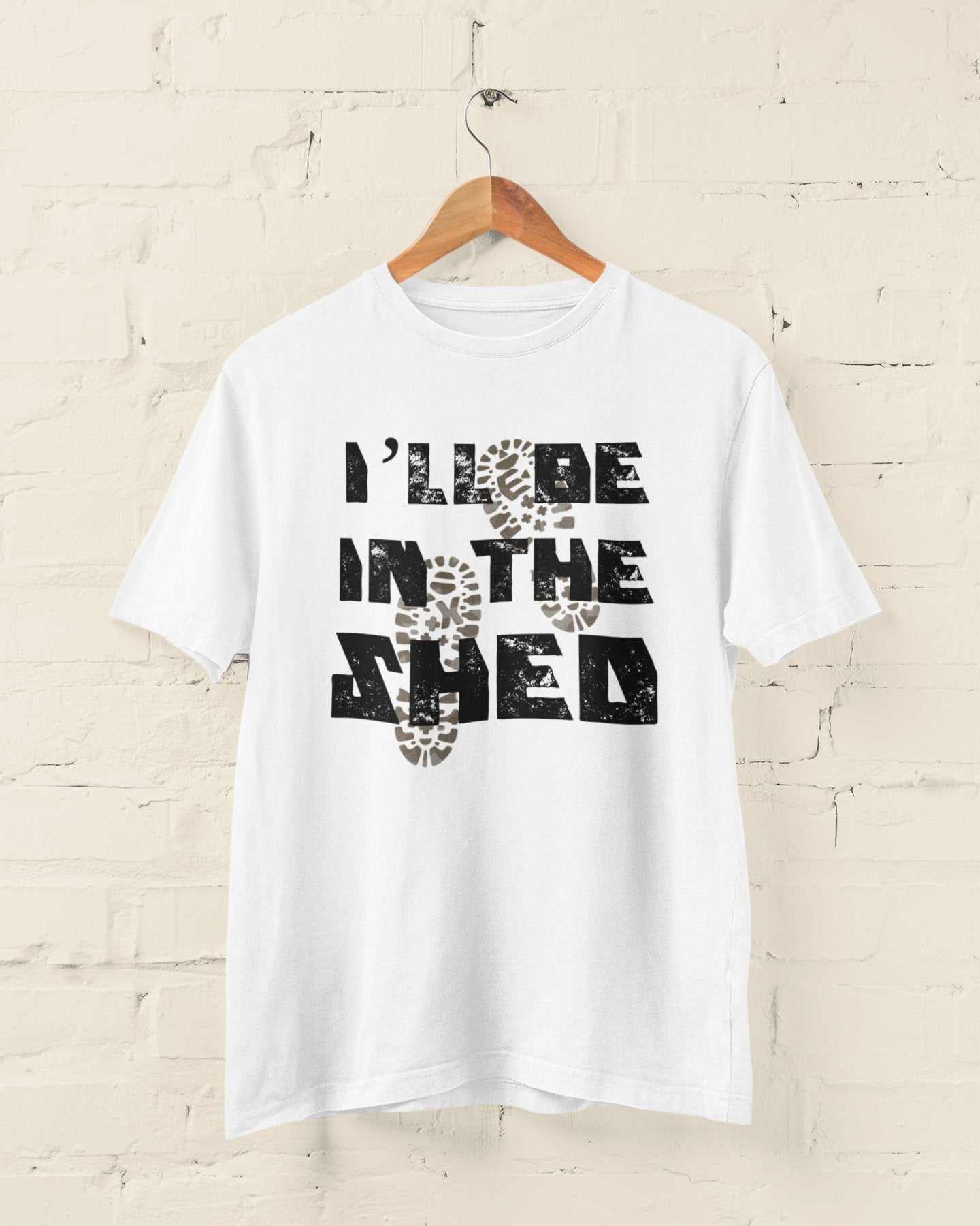 Funny Dad T-Shirt I'll Be In The Shed DIY Guy Grandad Novelty Gift Fathers T-Shirt