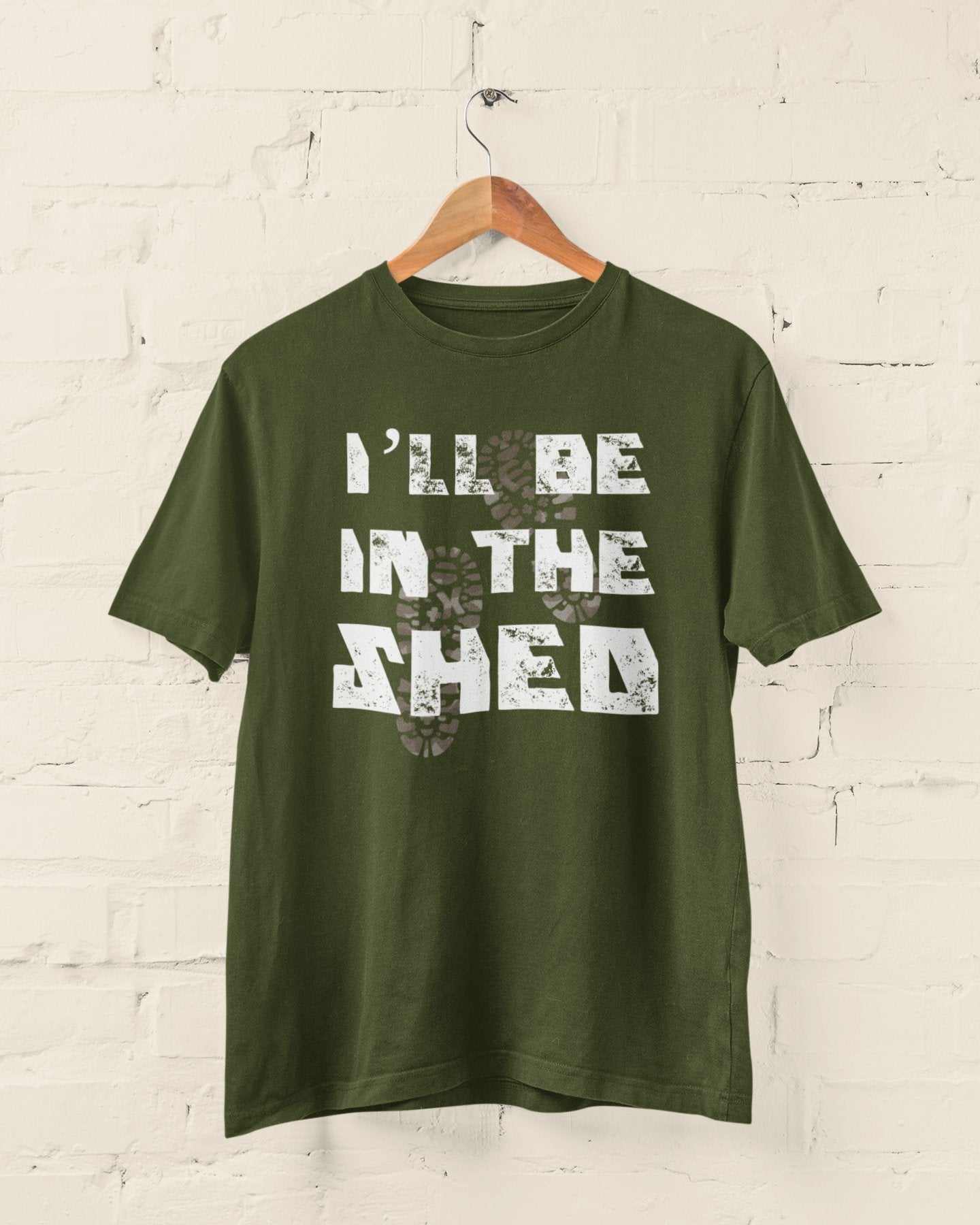 Funny Dad T-Shirt I'll Be In The Shed DIY Guy Grandad Novelty Gift Fathers T-Shirt