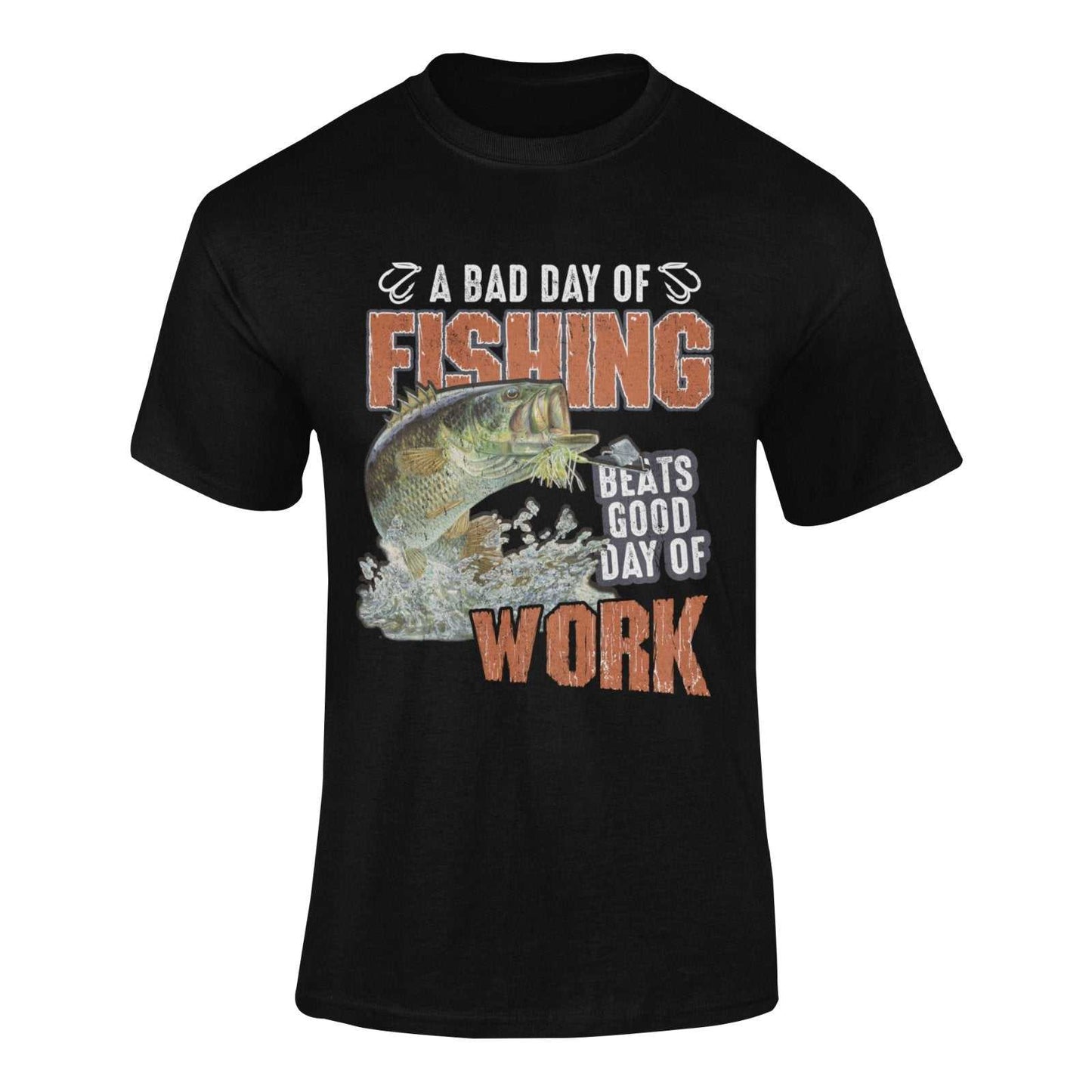 Funny Fishing T-Shirt A Bad Days Fishing Beats A Good Days Work Gift Angler T-Shirt