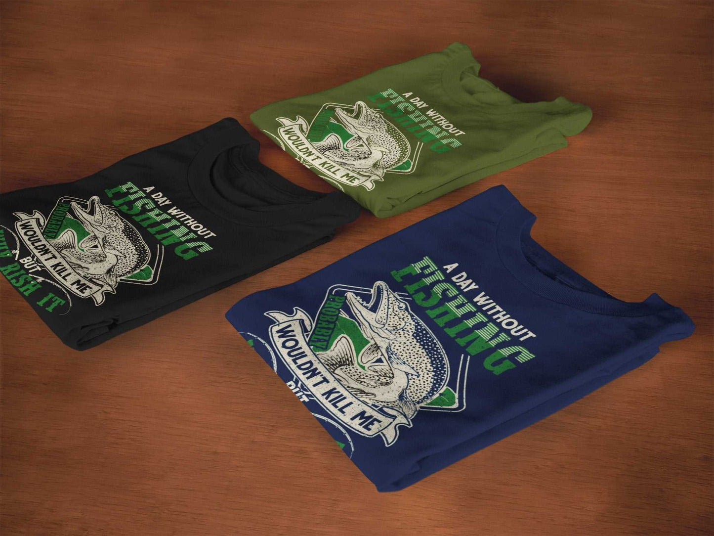 Funny Fishing T-Shirt A Day Without PIKE Fishing PROBABLY Wont Kill Gift T-Shirt