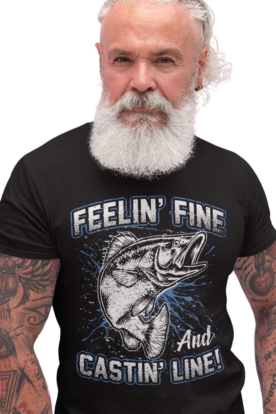 Funny Fishing T-Shirt Feelin' Fine And Castin Line Fisherman Angler Gift T-Shirt