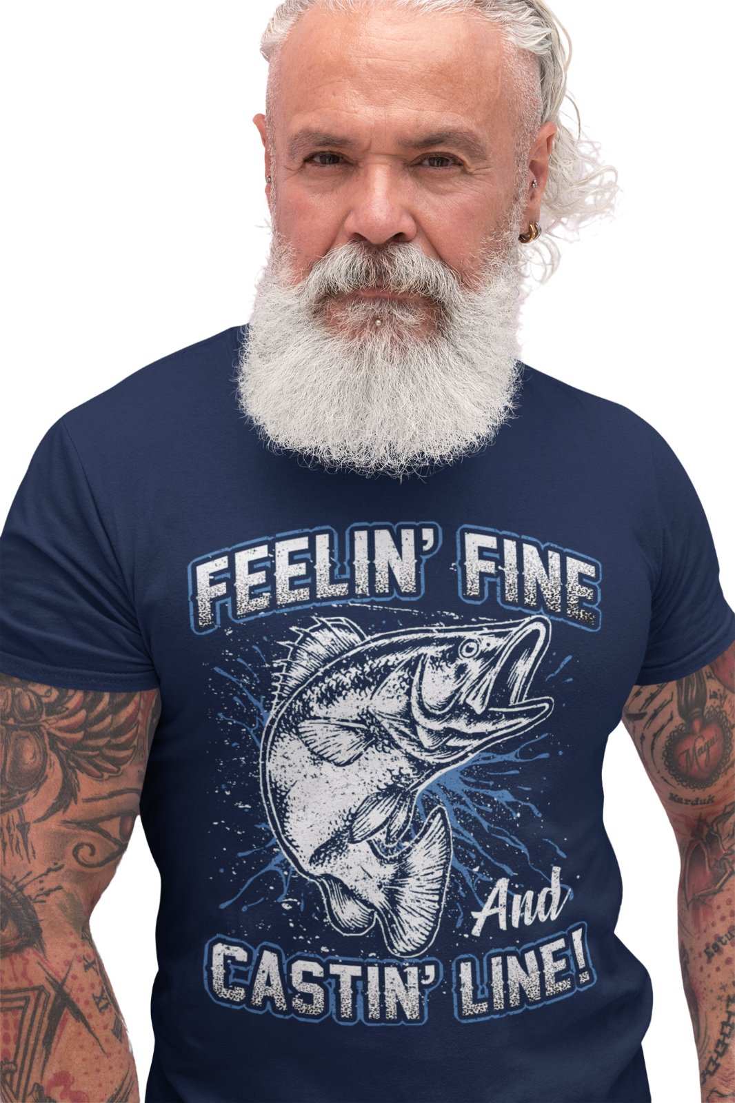 Funny Fishing T-Shirt Feelin' Fine And Castin Line Fisherman Angler Gift T-Shirt