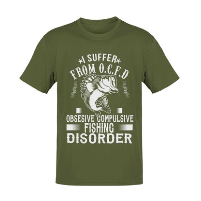 Funny Fishing T-Shirt I SUFFER FROM OCFD OBSESIVE COMPULSIVE FISHING DISORDER T-Shirt Gift