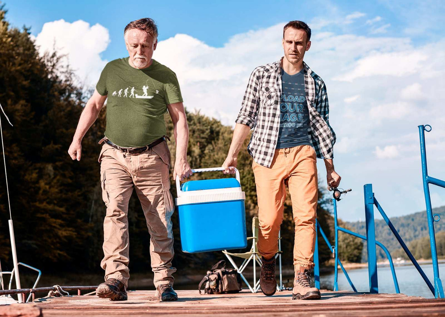 Funny Fishing T-Shirt The Evolution of Man To Boat Fisherman Gift Angler T-Shirt