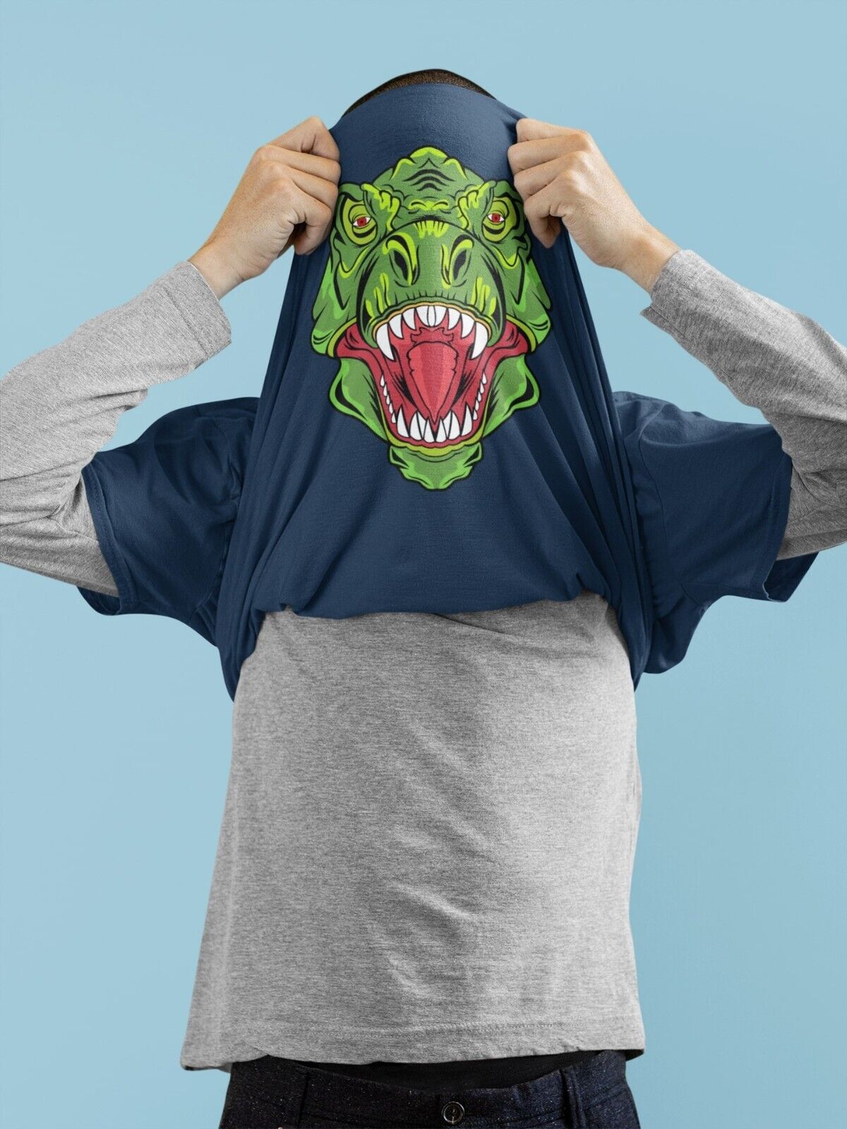 Funny Flip T-Shirt ASK ME ABOUT MY T - REX IMPRESSION Costume T-Shirt Dinosaur T-Shirt T-Shirt