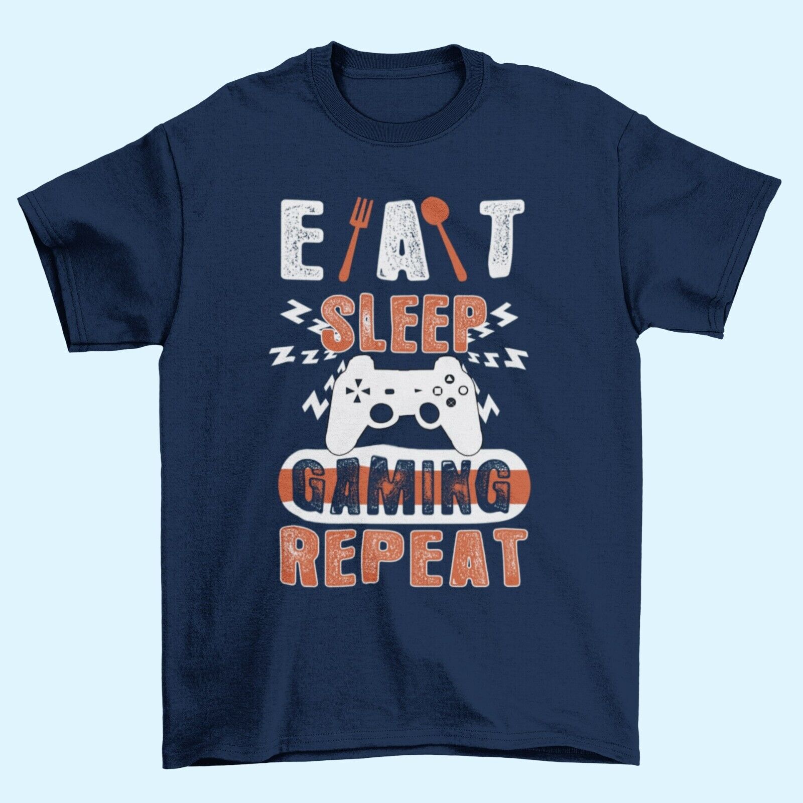 Funny Gamer T-Shirt EAT SLEEP GAMING REPEAT Sizes Small to 6XL Video Games Gift T-Shirt