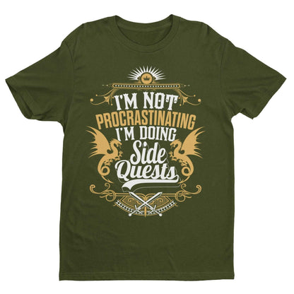 Funny Gamer T‑Shirt - “I’m Not Procrastinating, I’m Doing Side Quests” Unisex T-Shirt T-Shirt