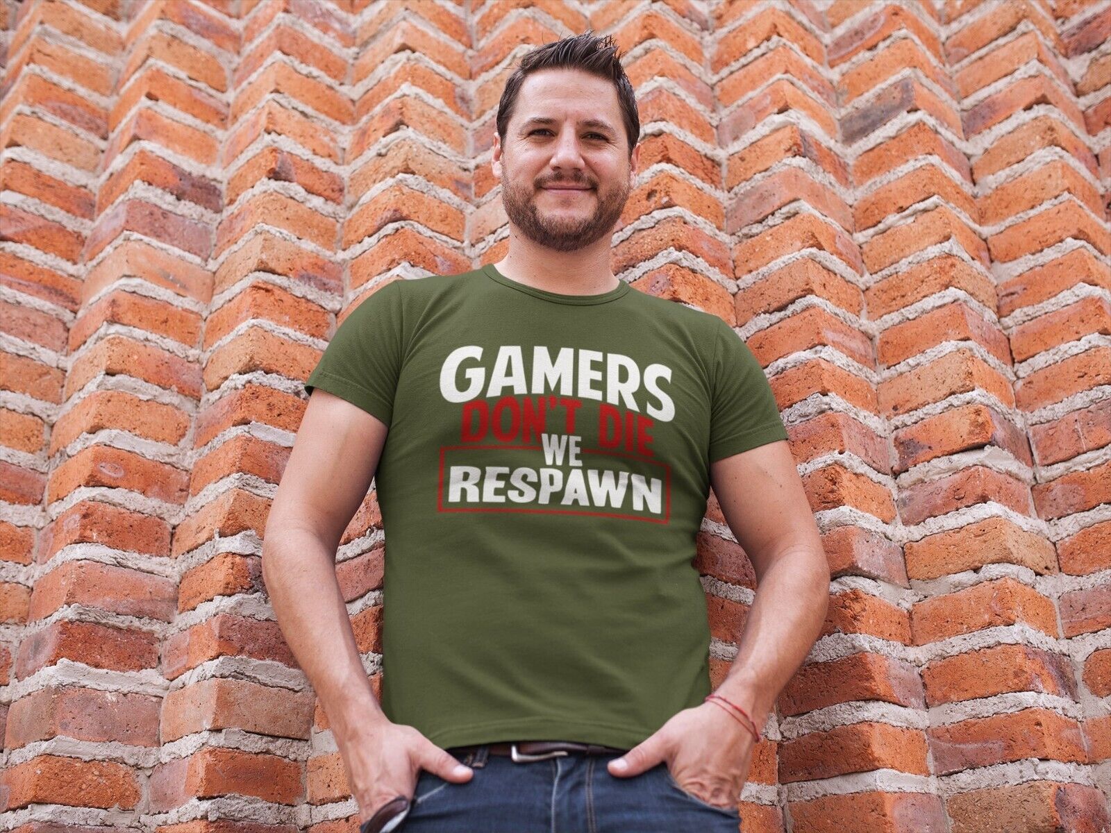 Funny Gaming T-Shirt GAMERS DON'T DIE WE RESPAWN Small to 6XL Video Games Gift T-Shirt