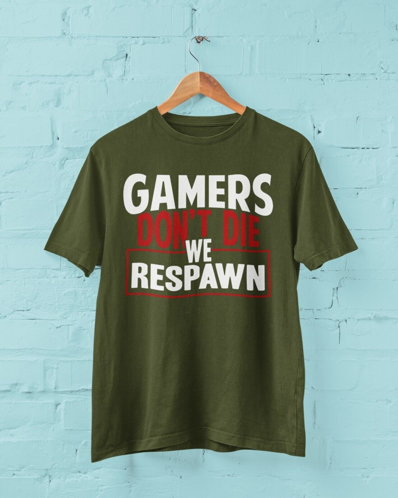 Funny Gaming T-Shirt GAMERS DON'T DIE WE RESPAWN Small to 6XL Video Games Gift T-Shirt