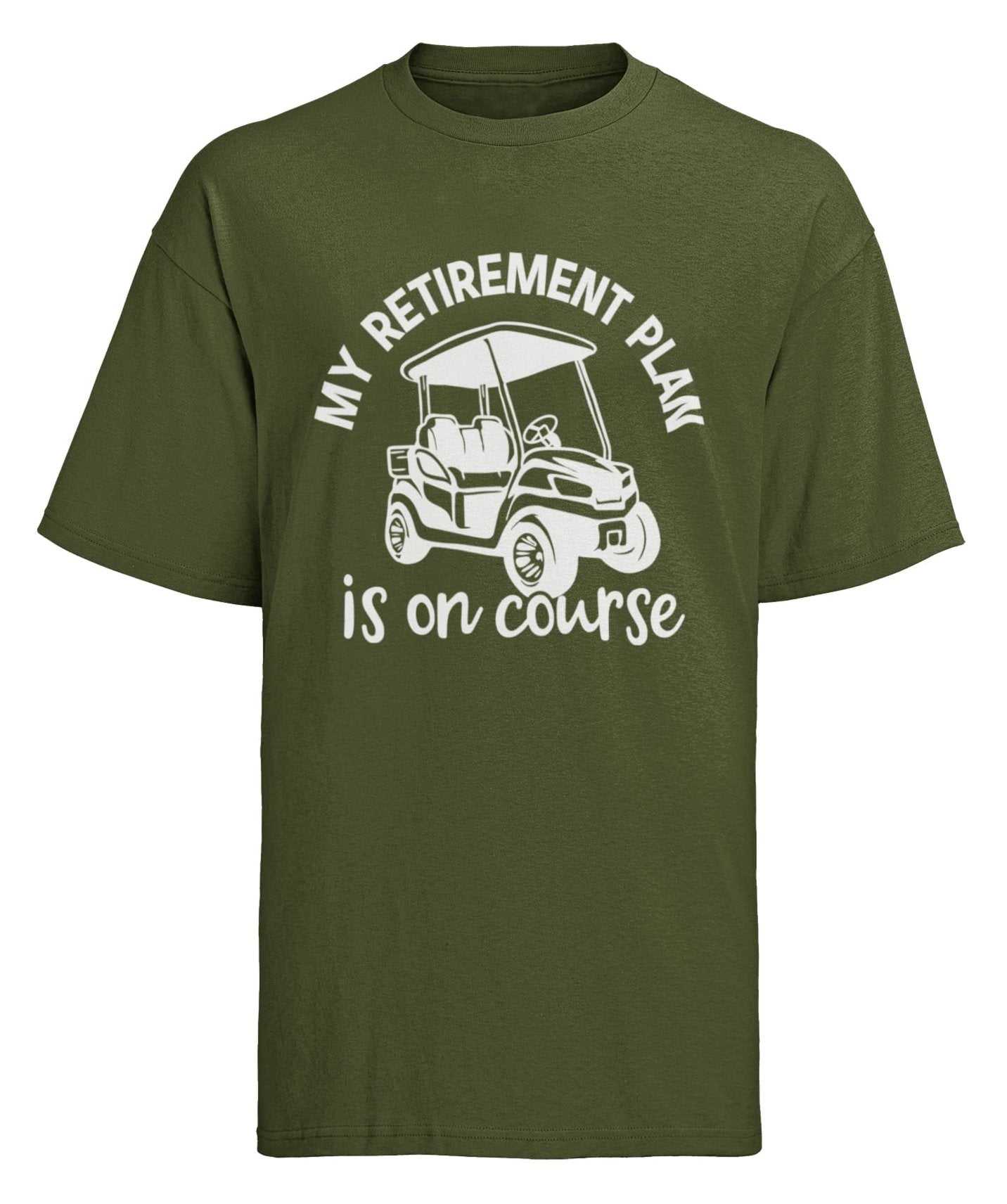 Funny Golfer Retirement Gift My Plan Is On Course Golf Player T-Shirt