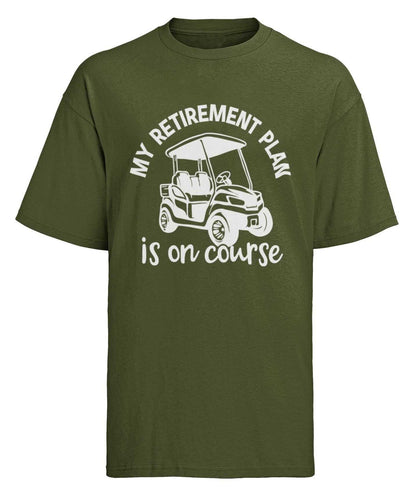 Funny Golfer Retirement Gift My Plan Is On Course Golf Player T-Shirt