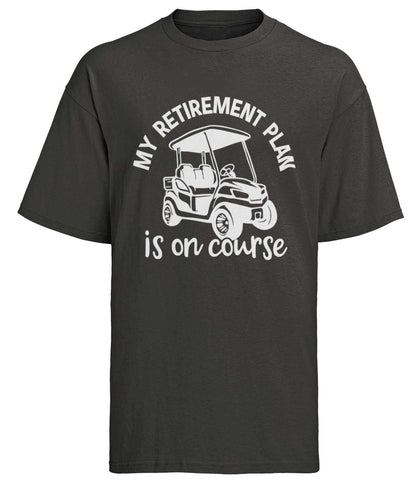 Funny Golfer Retirement Gift My Plan Is On Course Golf Player T-Shirt