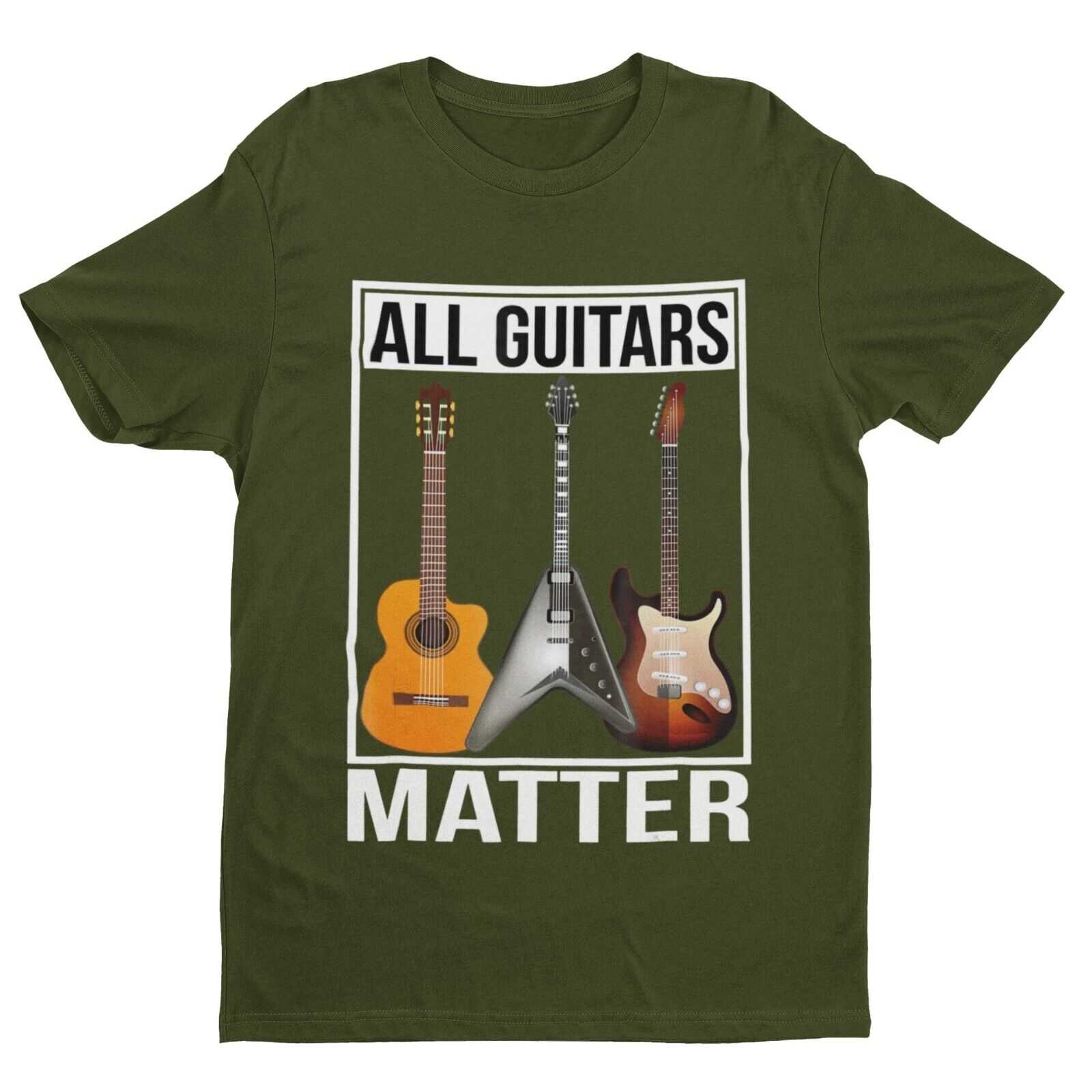 Funny Guitar T-Shirt ALL GUITARS MATTER Accoustic Electric Musician Novelty Gift T-Shirt