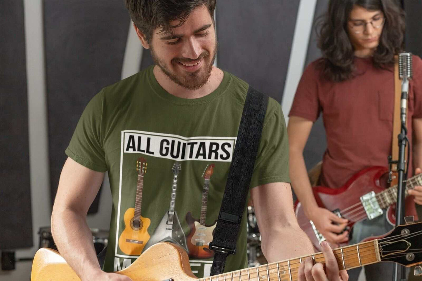 Funny Guitar T-Shirt ALL GUITARS MATTER Accoustic Electric Musician Novelty Gift T-Shirt