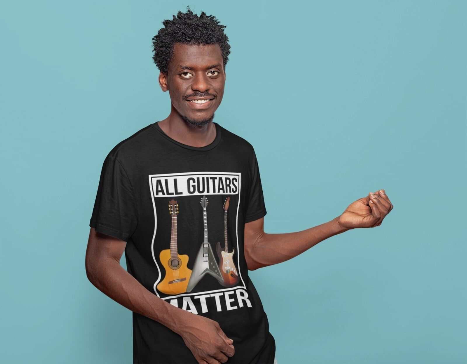 Funny Guitar T-Shirt ALL GUITARS MATTER Accoustic Electric Musician Novelty Gift T-Shirt