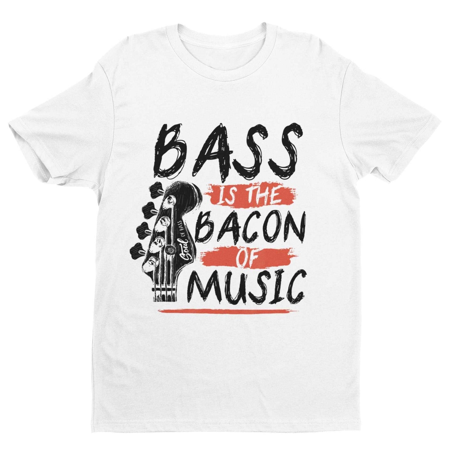Funny Guitar T-Shirt Bass Is The Bacon Of Music Bassist Musician Gift T-Shirt