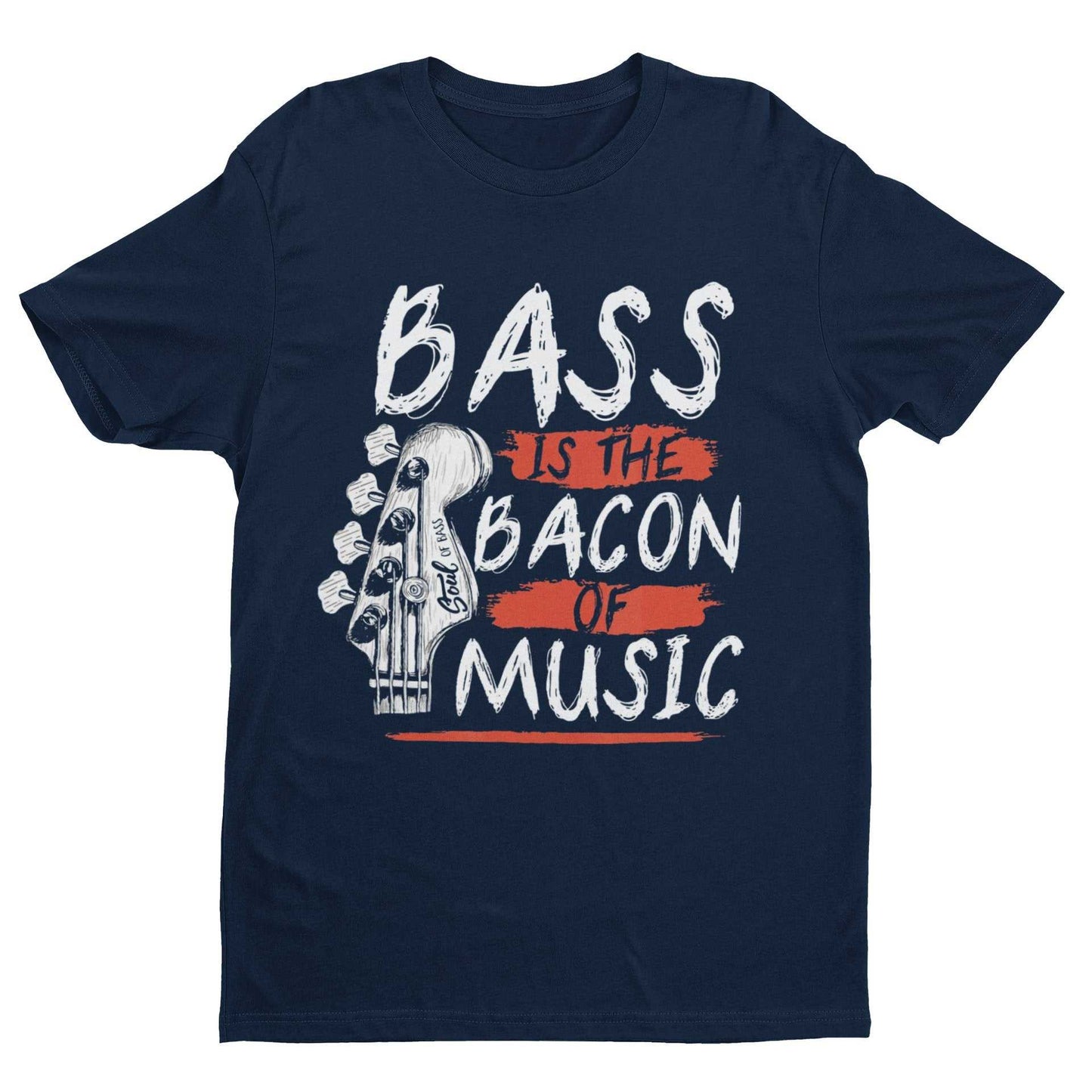 Funny Guitar T-Shirt Bass Is The Bacon Of Music Bassist Musician Gift T-Shirt