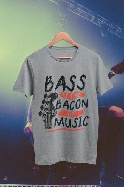 Funny Guitar T-Shirt Bass Is The Bacon Of Music Bassist Musician Gift T-Shirt