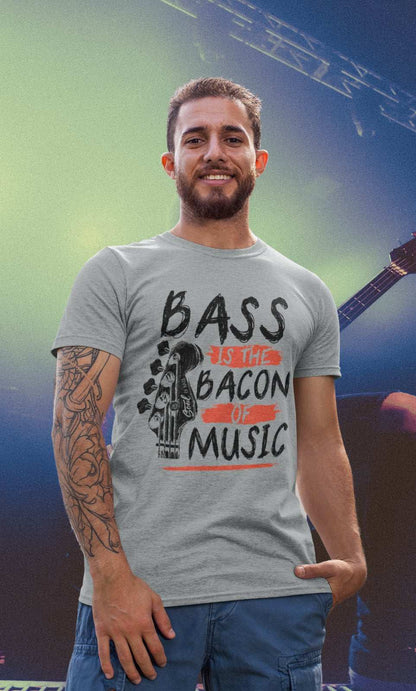 Funny Guitar T-Shirt Bass Is The Bacon Of Music Bassist Musician Gift T-Shirt