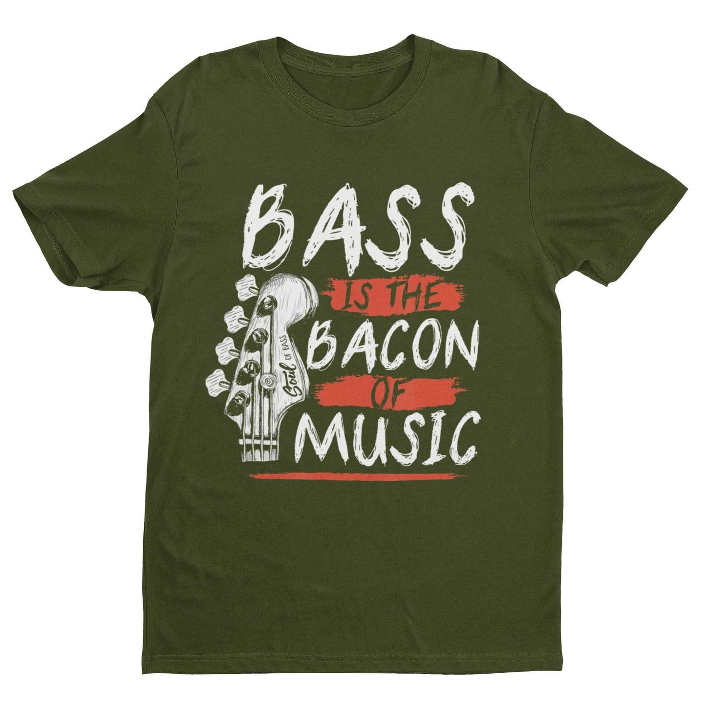 Funny Guitar T-Shirt Bass Is The Bacon Of Music Bassist Musician Gift T-Shirt
