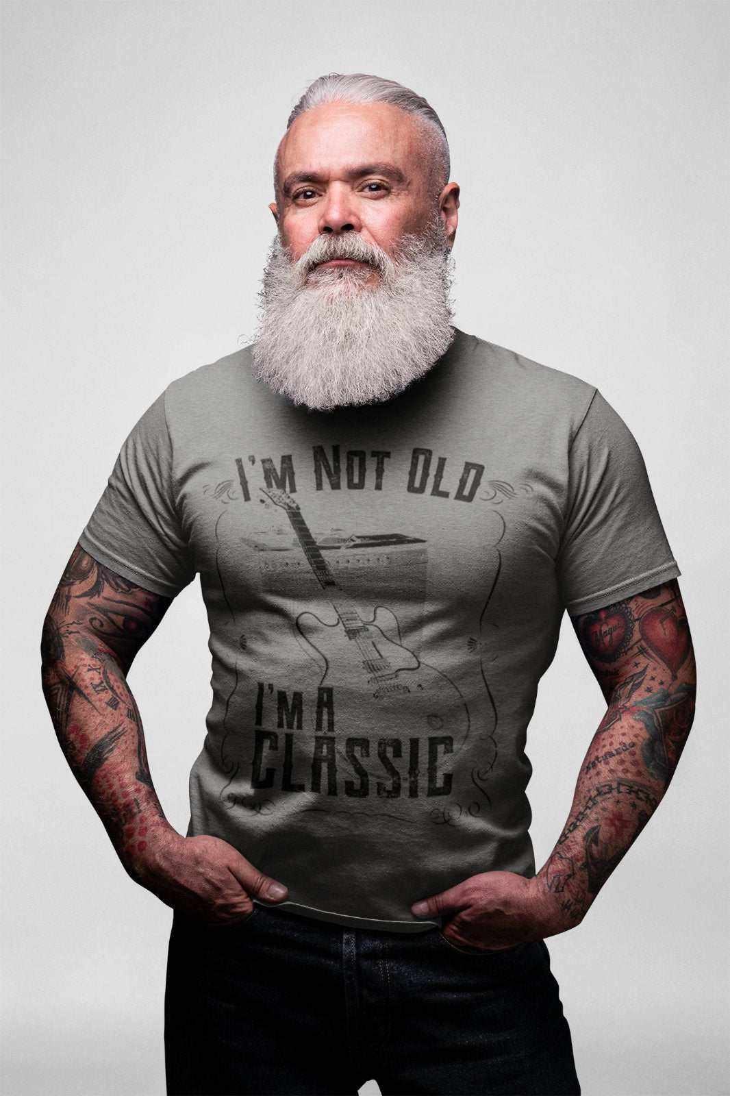 Funny Guitar T-Shirt I'm Not Old I'm A Classic Amp Retro Guitarist Dad Grandad T-Shirt Gift