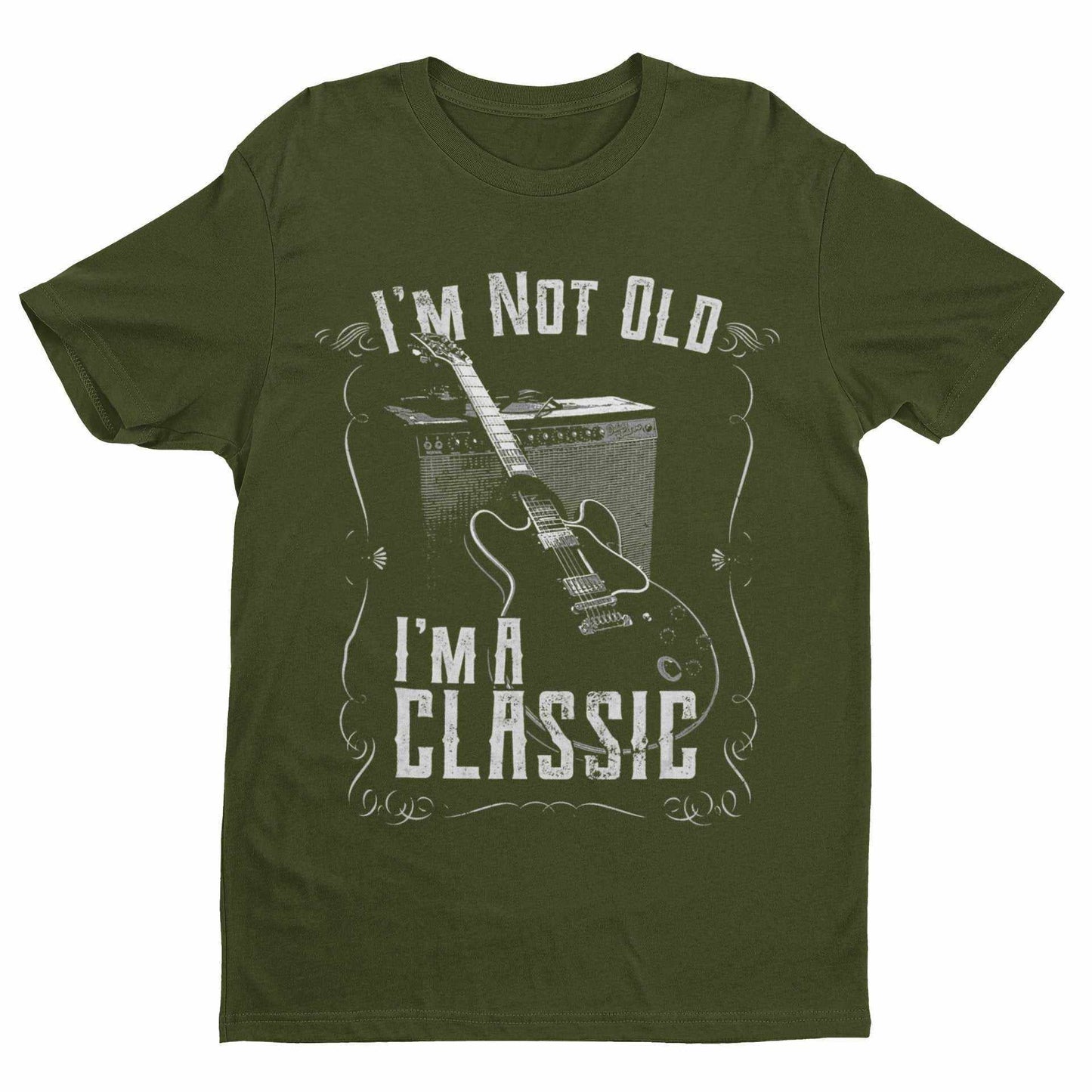 Funny Guitar T-Shirt I'm Not Old I'm A Classic Amp Retro Guitarist Dad Grandad T-Shirt Gift