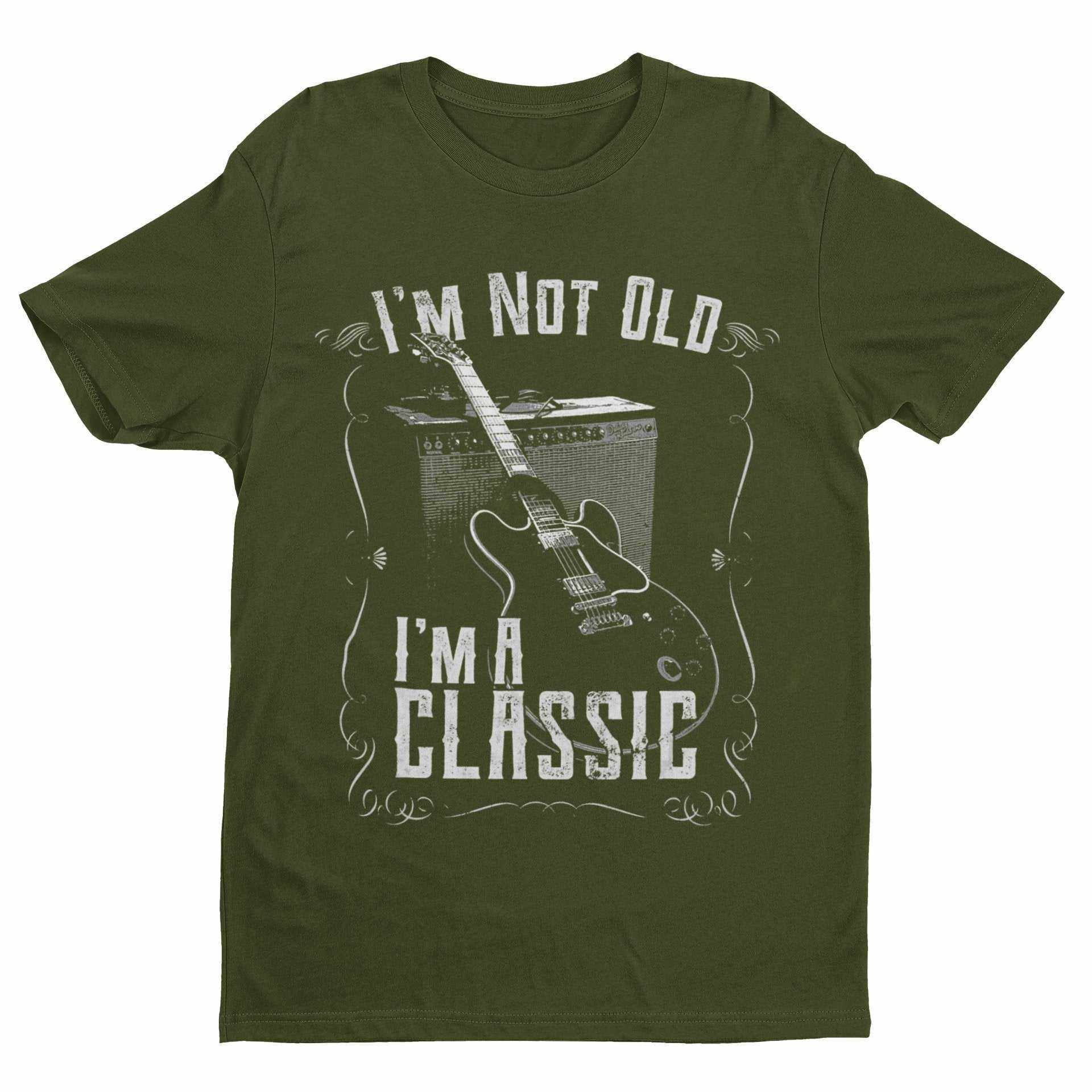 Funny Guitar T-Shirt I'm Not Old I'm A Classic Amp Retro Guitarist Dad Grandad T-Shirt Gift