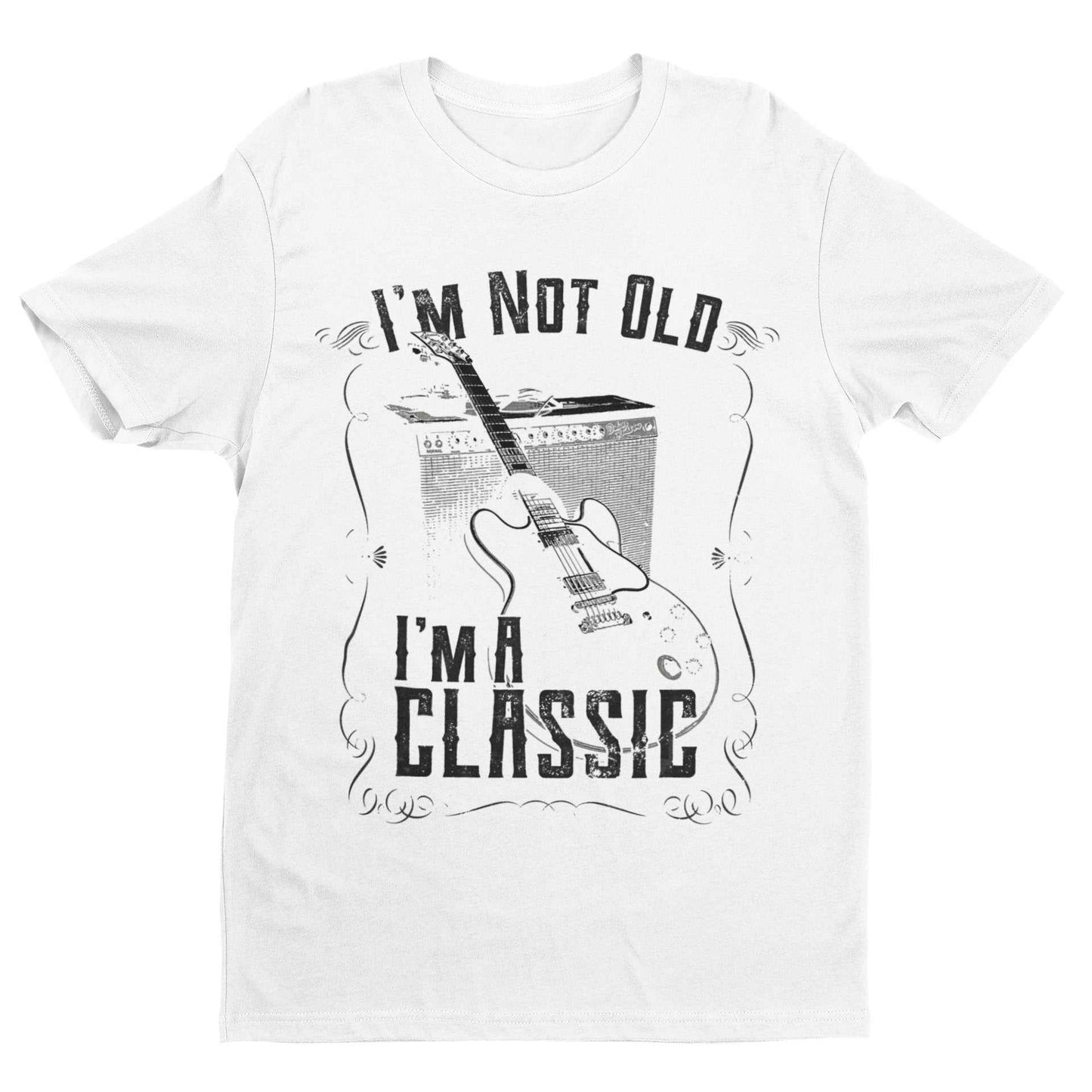 Funny Guitar T-Shirt I'm Not Old I'm A Classic Amp Retro Guitarist Dad Grandad T-Shirt Gift