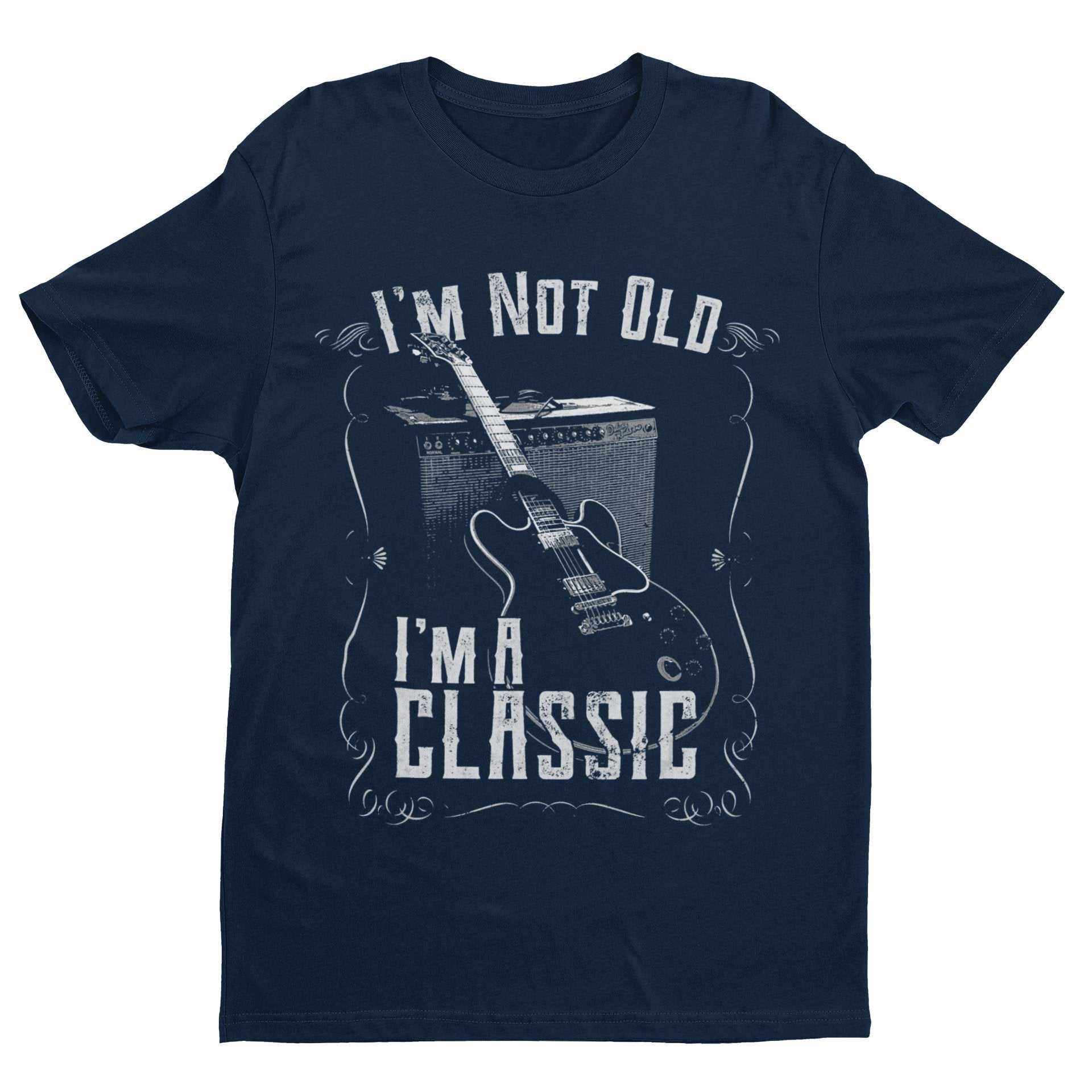Funny Guitar T-Shirt I'm Not Old I'm A Classic Amp Retro Guitarist Dad Grandad T-Shirt Gift
