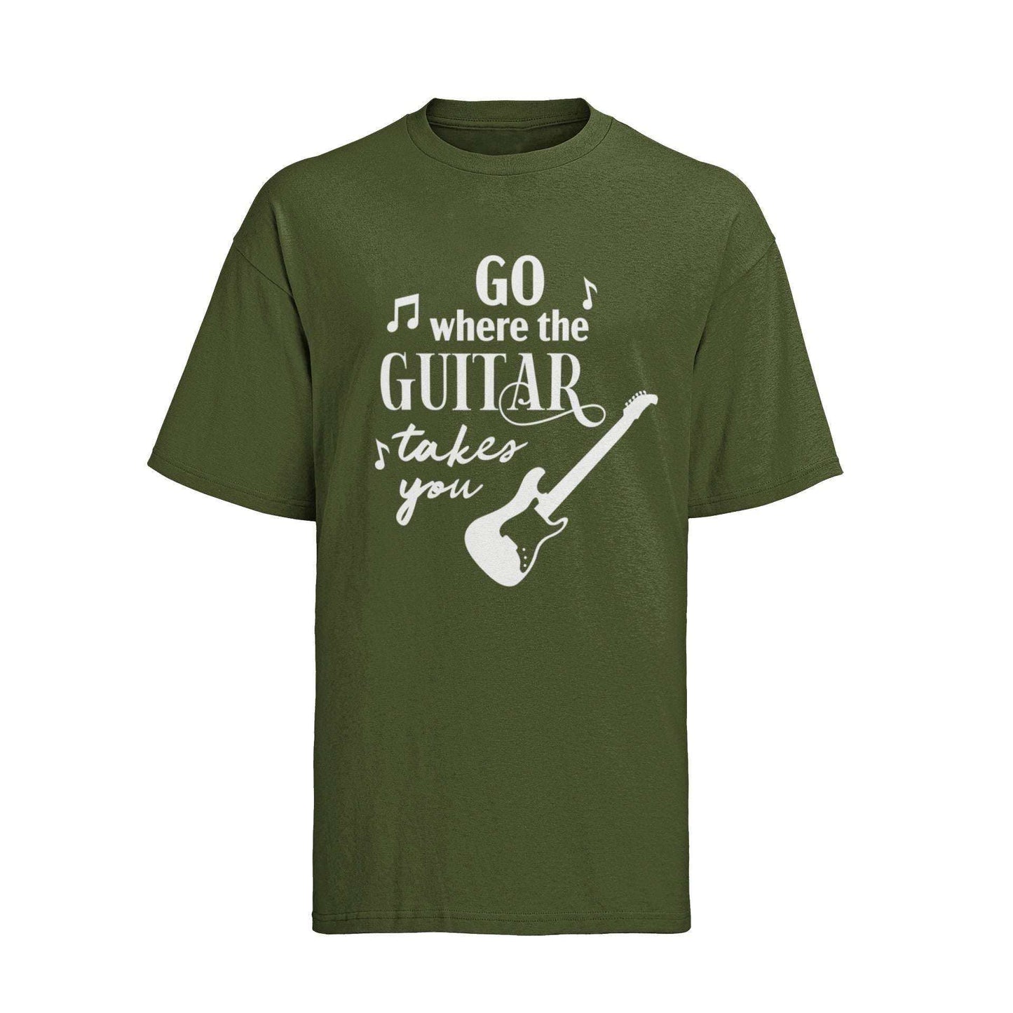 Funny Guitarist Go Where The Guitar Takes You T-Shirt Musician Gift Player T-Shirt