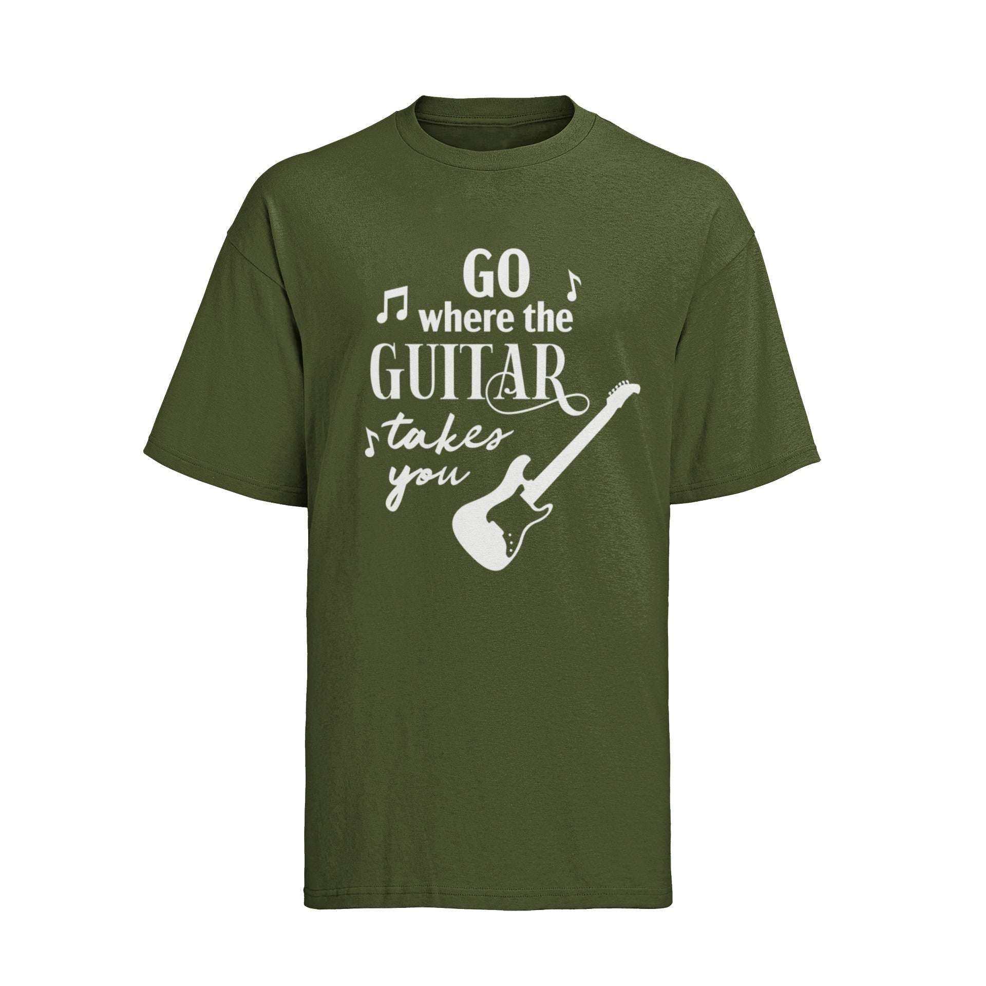 Funny Guitarist Go Where The Guitar Takes You T-Shirt Musician Gift Player T-Shirt