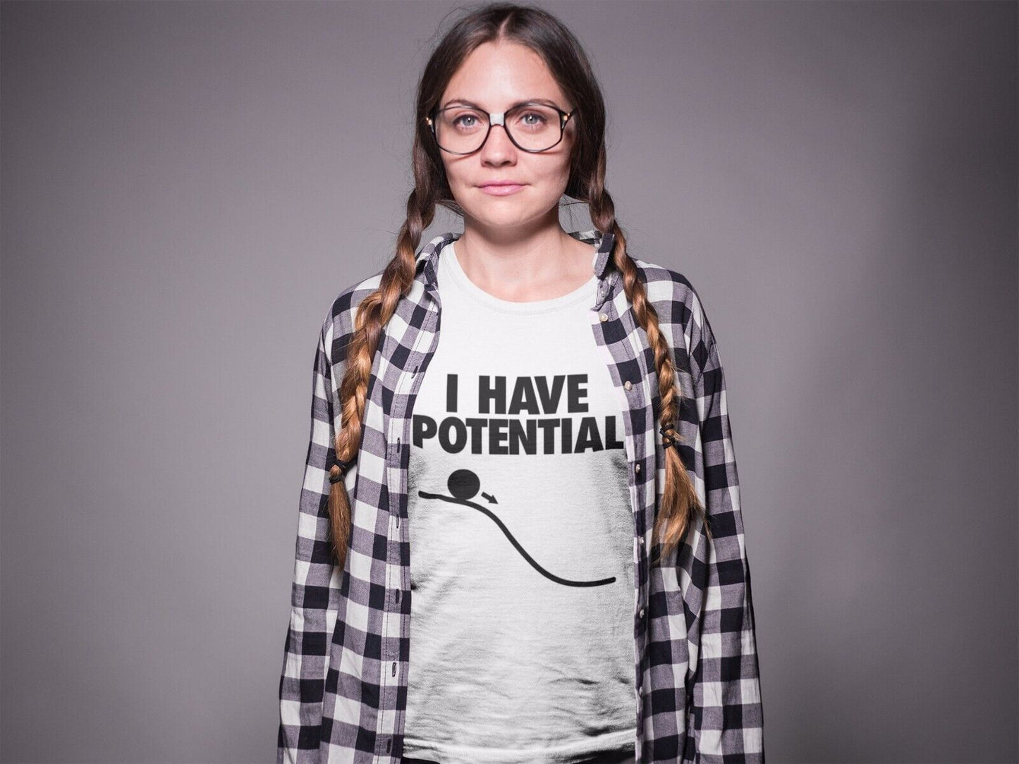 Funny I HAVE POTENTIAL Science Physics Pun T-Shirt Geek Nerd Scientist Gift T-Shirt