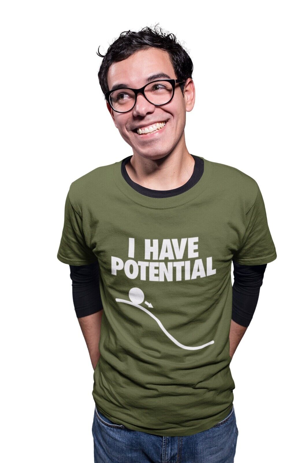 Funny I HAVE POTENTIAL Science Physics Pun T-Shirt Geek Nerd Scientist Gift T-Shirt