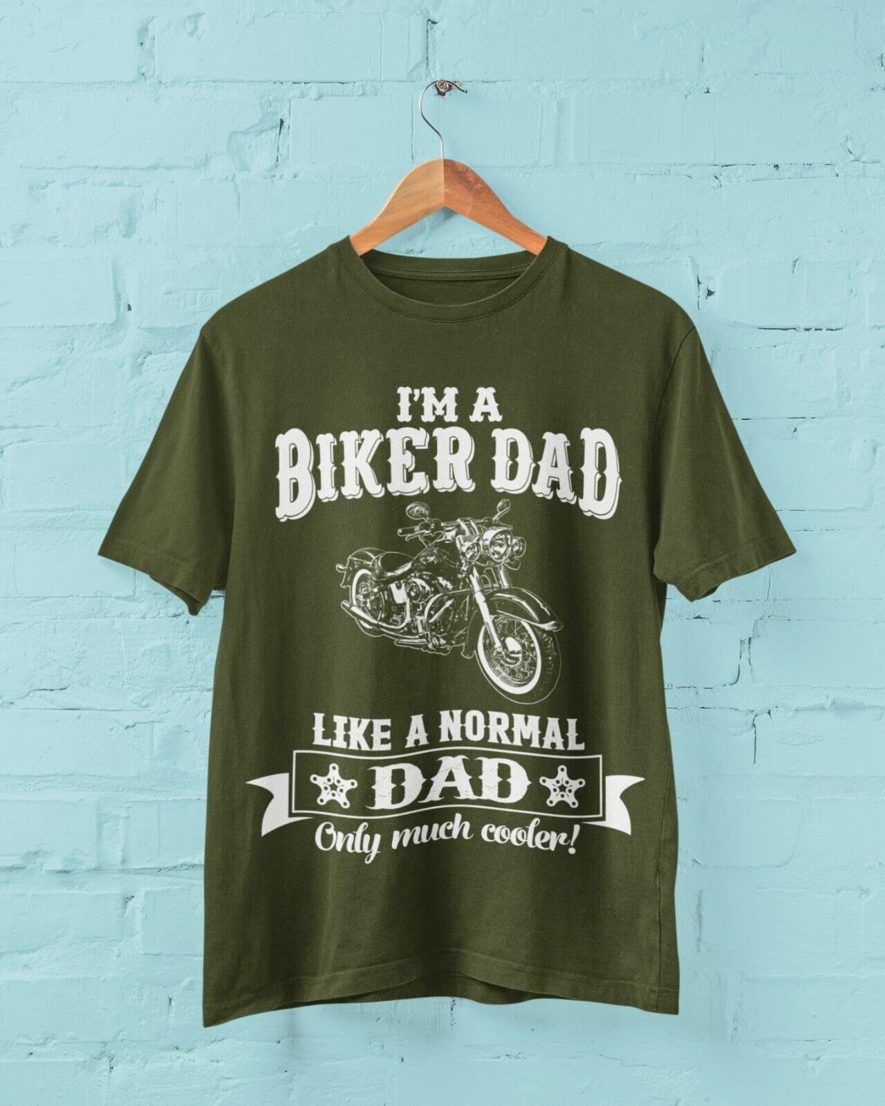 Funny I'M A BIKER DAD LIKE A NORMAL DAD ONLY MUCH COOLER T-Shirt Motorcycle gift T-Shirt
