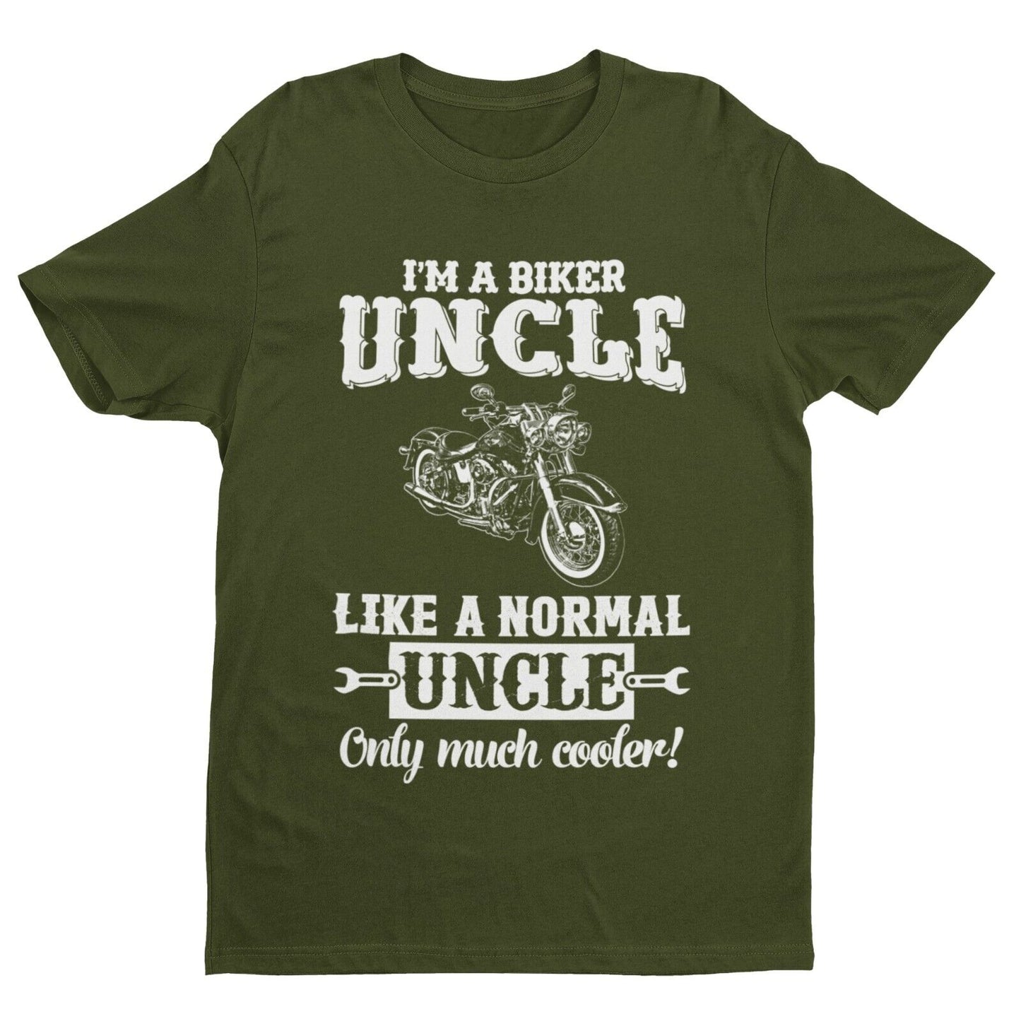 Funny I'M A BIKER UNCLE LIKE A NORMAL UNCLE ONLY MUCH COOLER T-Shirt Motorcycle T-Shirt Gift