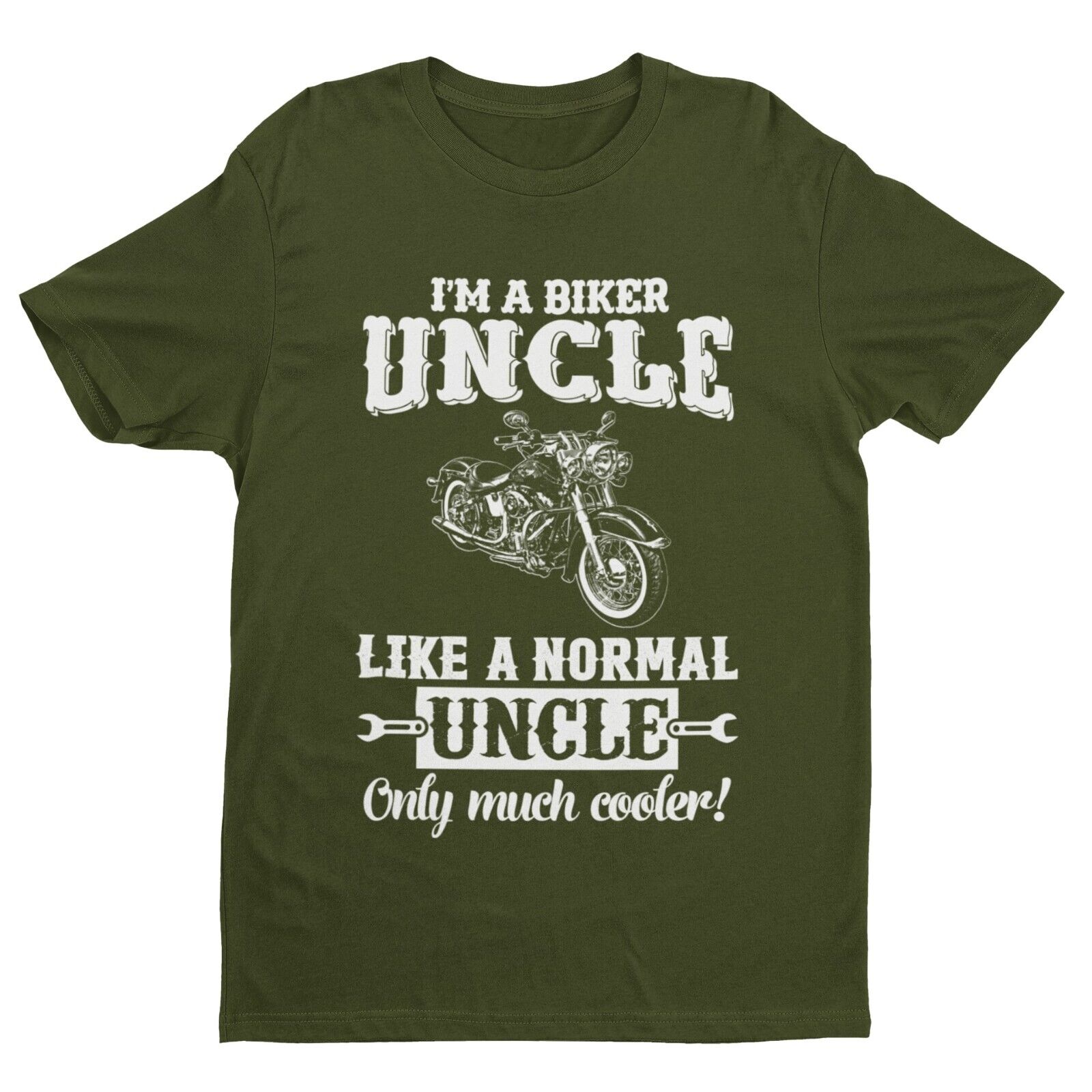 Funny I'M A BIKER UNCLE LIKE A NORMAL UNCLE ONLY MUCH COOLER T-Shirt Motorcycle T-Shirt Gift
