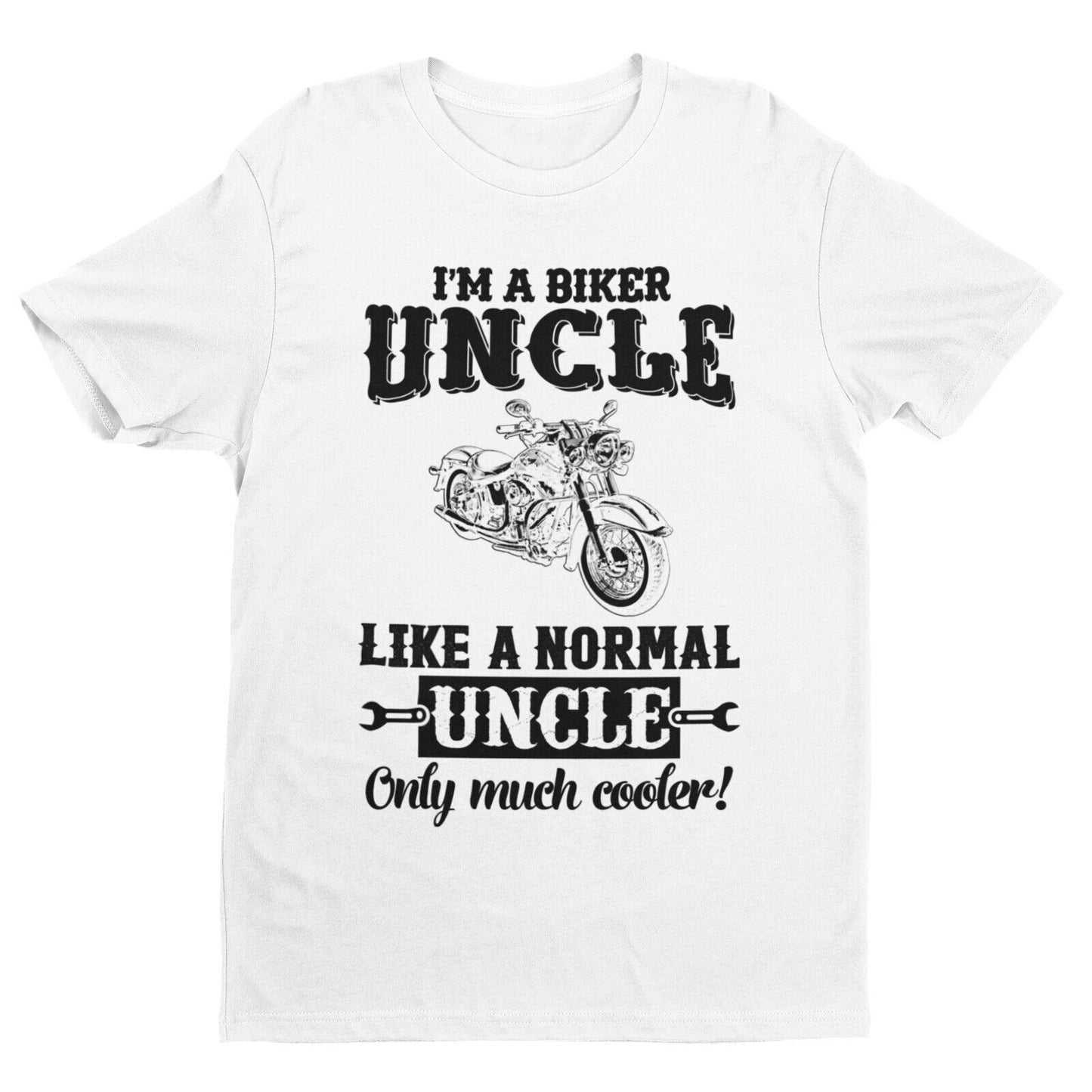 Funny I'M A BIKER UNCLE LIKE A NORMAL UNCLE ONLY MUCH COOLER T-Shirt Motorcycle T-Shirt Gift