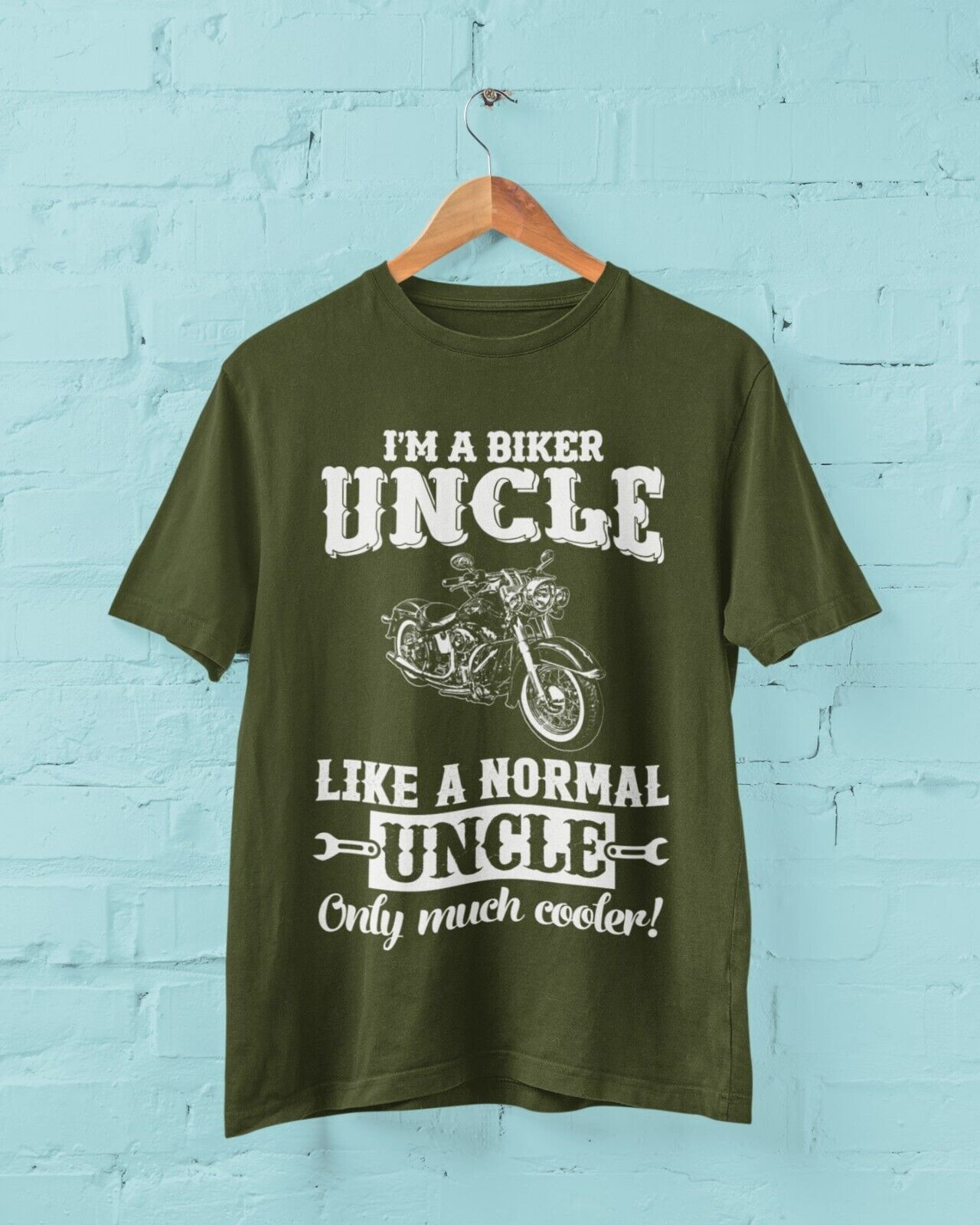 Funny I'M A BIKER UNCLE LIKE A NORMAL UNCLE ONLY MUCH COOLER T-Shirt Motorcycle T-Shirt Gift