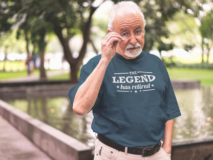 Funny Retirement Gift The Legend Has Retired T-Shirt Dad Grandad T-Shirt