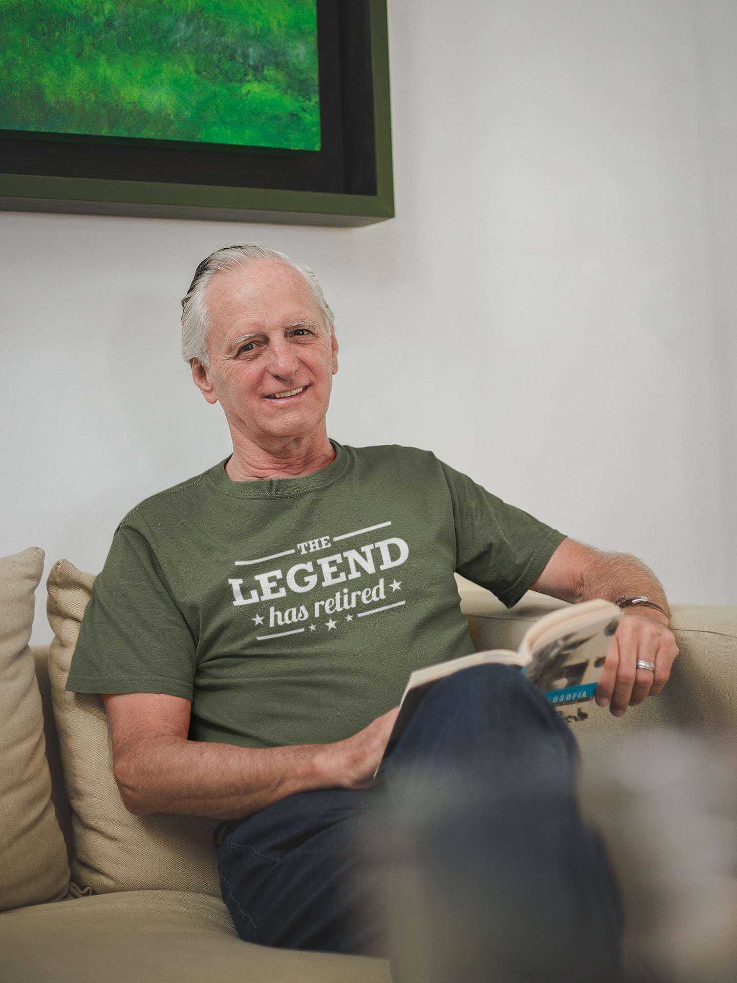 Funny Retirement Gift The Legend Has Retired T-Shirt Dad Grandad T-Shirt