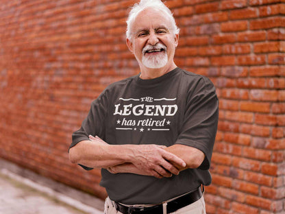 Funny Retirement Gift The Legend Has Retired T-Shirt Dad Grandad T-Shirt