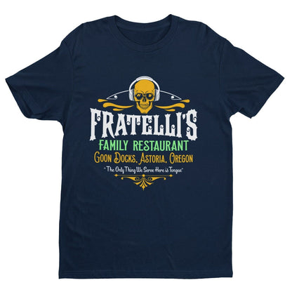 Funny Retro 80s Movie T-Shirt FRATELLI'S FAMILY RESTAURANT Good Docks Astoria T-Shirt