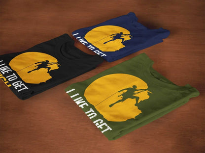 Funny ROCK CLIMBING T-Shirt I LIKE TO GET HIGH Gift Climber Free Climb T-Shirt