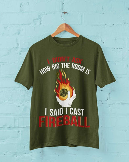 Funny RPG Gamer T-Shirt I Said Cast A Fireball Dragons Dungeons Gift Dice T-Shirt