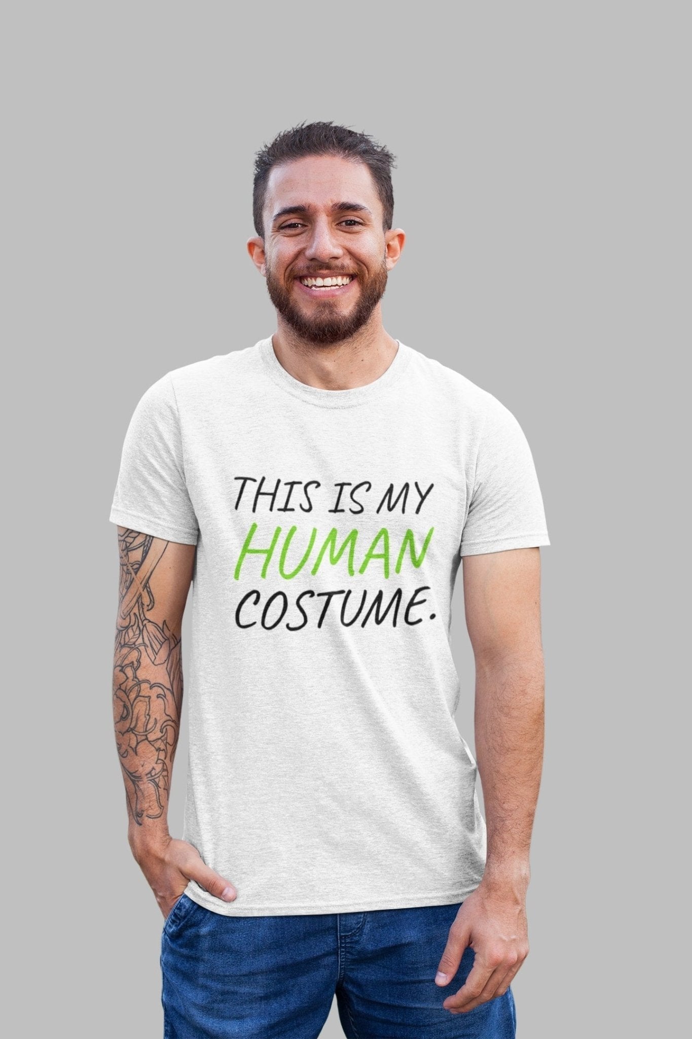 Funny Slogan T-Shirt This Is My Human Costume Quote T-Shirt Novelty Gift T-Shirt