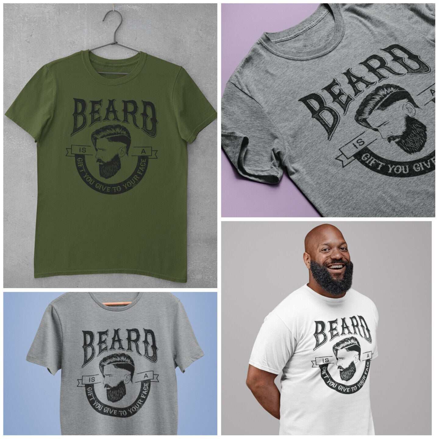 Funny T-Shirt A Beard Is A Gift You Give To Your Face Hipster Movember Gift T-Shirt