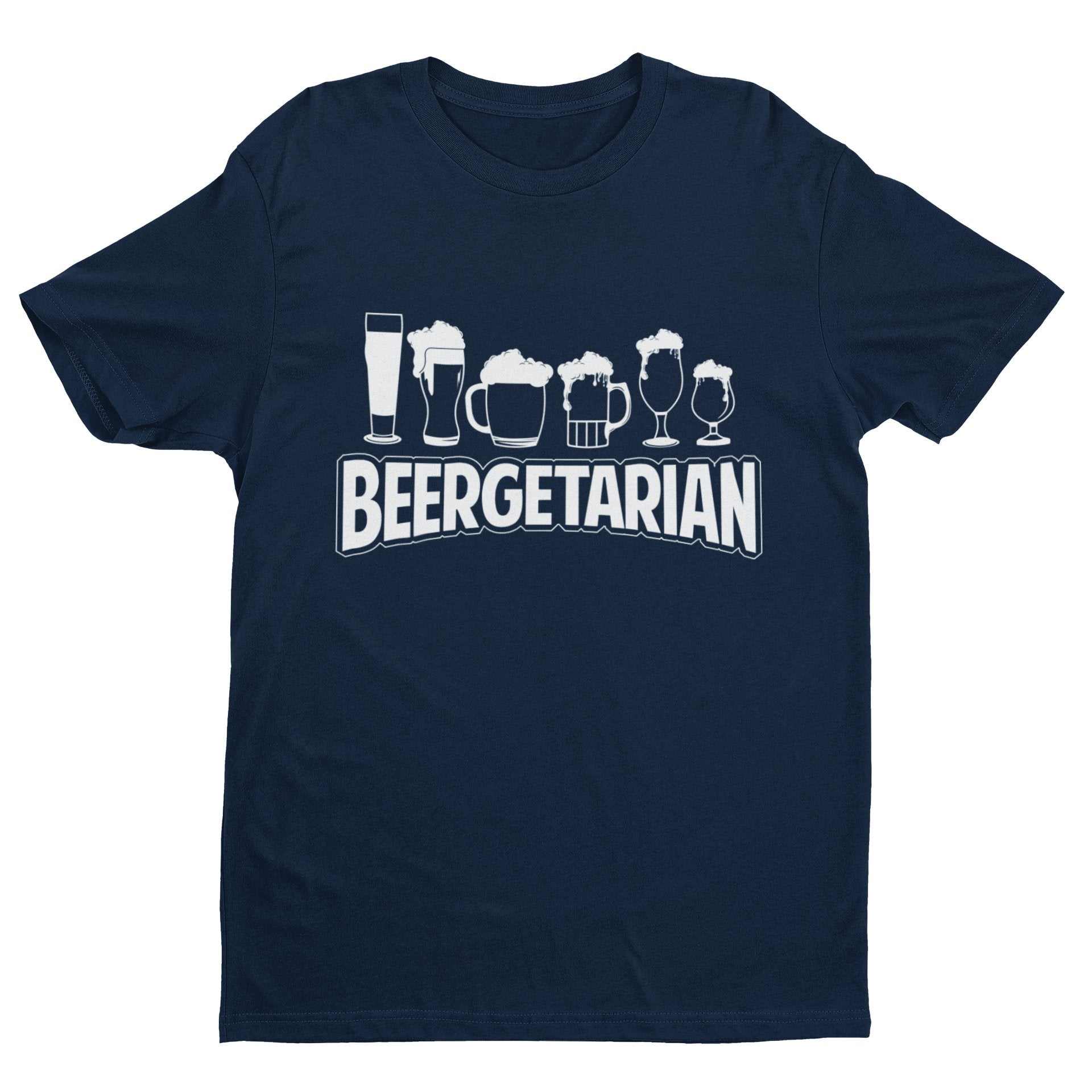 Funny T-Shirt Beergetarian Parody Vegetarian Craft Beer Drinking Joke Gift T-Shirt
