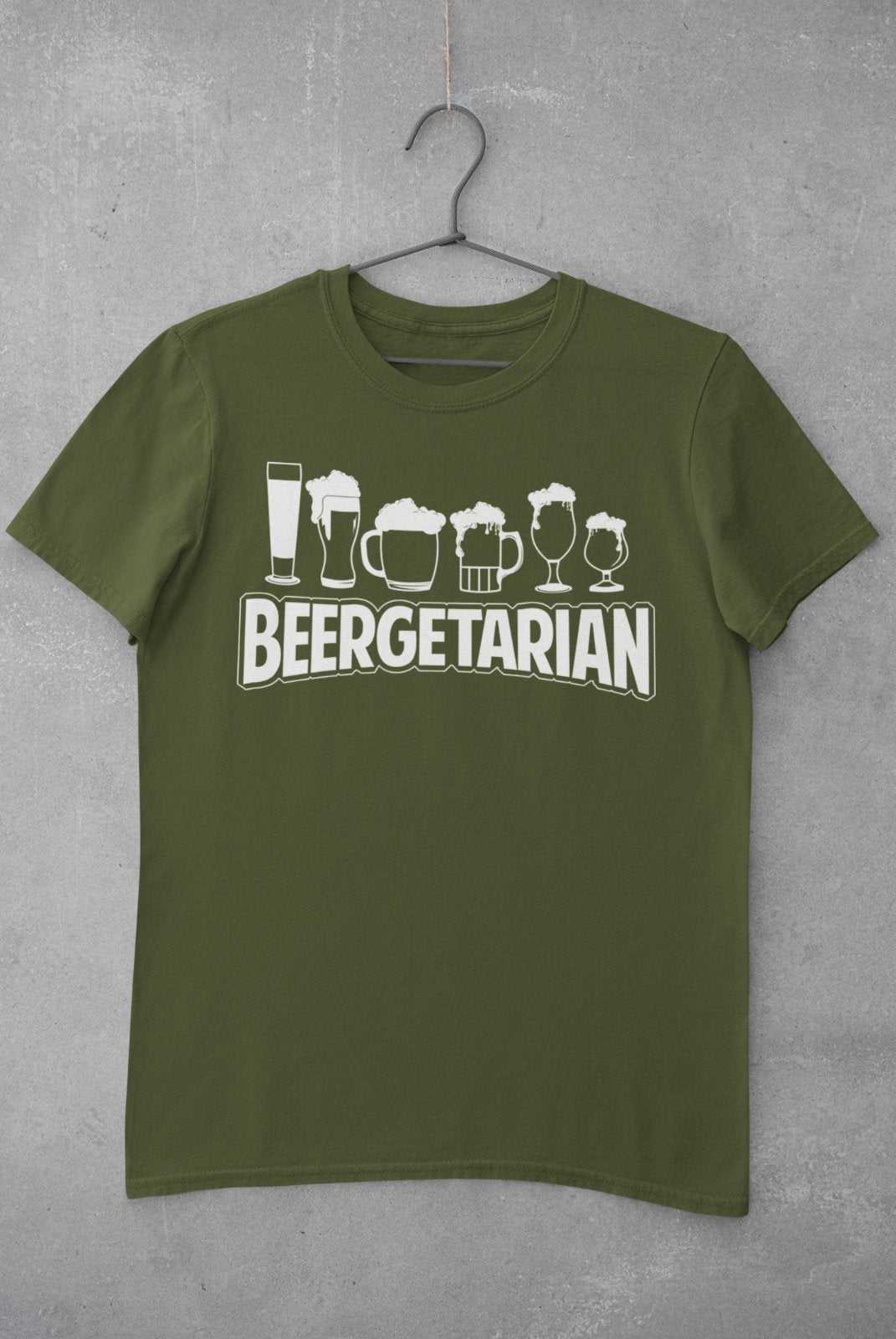 Funny T-Shirt Beergetarian Parody Vegetarian Craft Beer Drinking Joke Gift T-Shirt