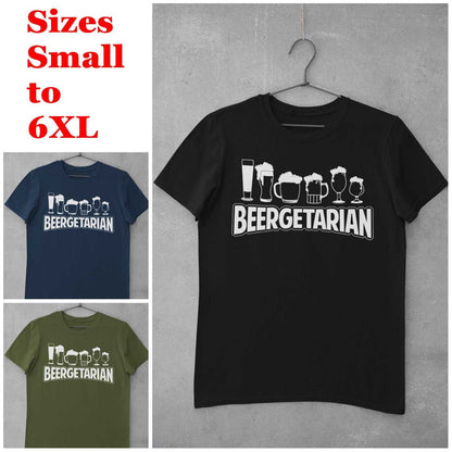 Funny T-Shirt Beergetarian Parody Vegetarian Craft Beer Drinking Joke Gift T-Shirt