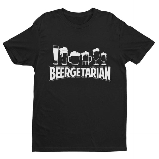 Funny T-Shirt Beergetarian Parody Vegetarian Craft Beer Drinking Joke Gift T-Shirt